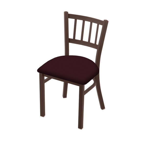610 Contessa 18" Chair with Bronze Finish and Canter Bordeaux Seat